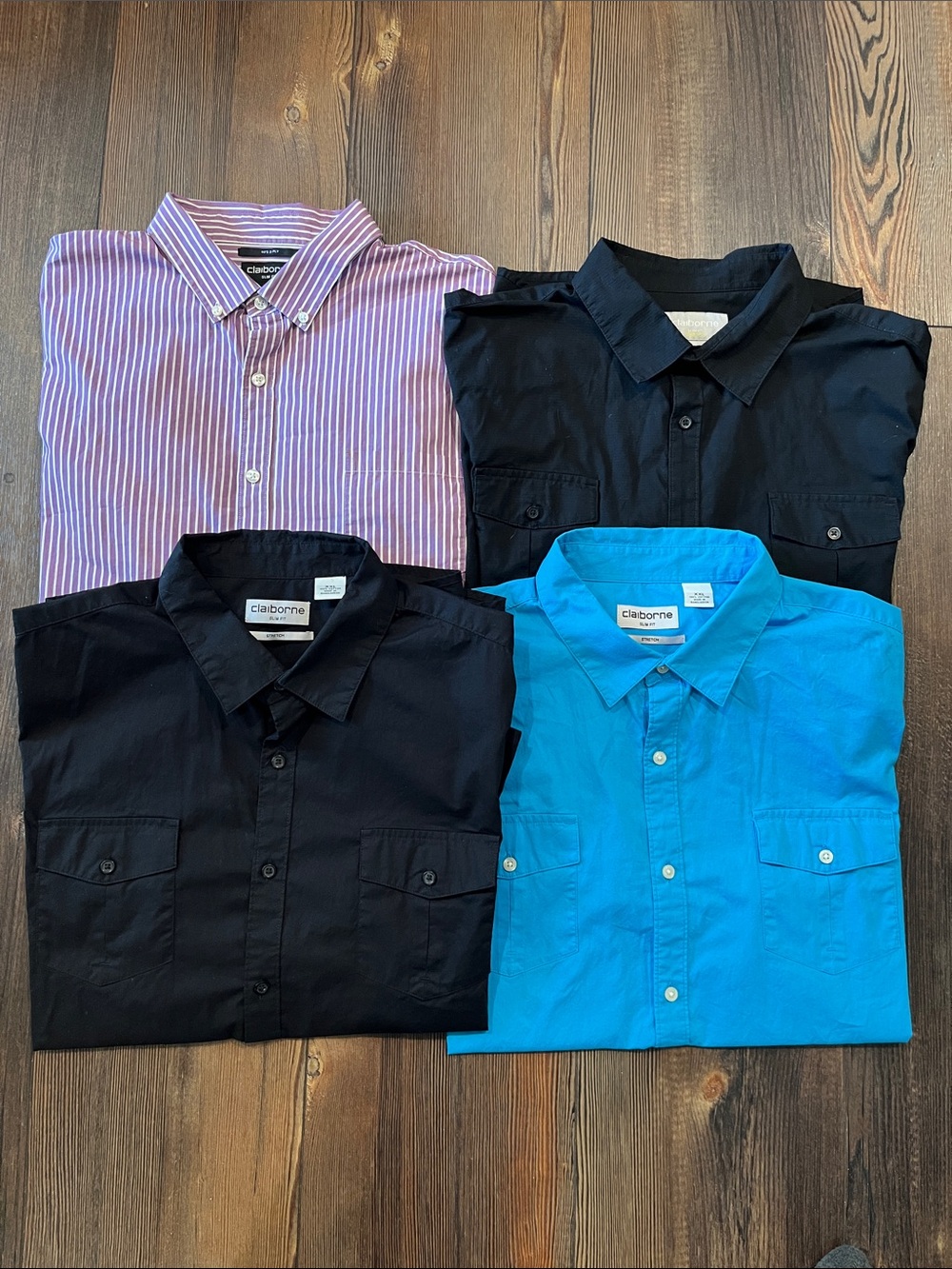 Men’s XXL Cotton Slim Fit Claiborne Shirts (4)